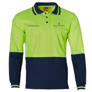 Men’s Long Sleeve Hi Vis Safety Polo
