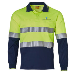 Men’s Long Sleeve Hi Vis Safety Polo With Tape